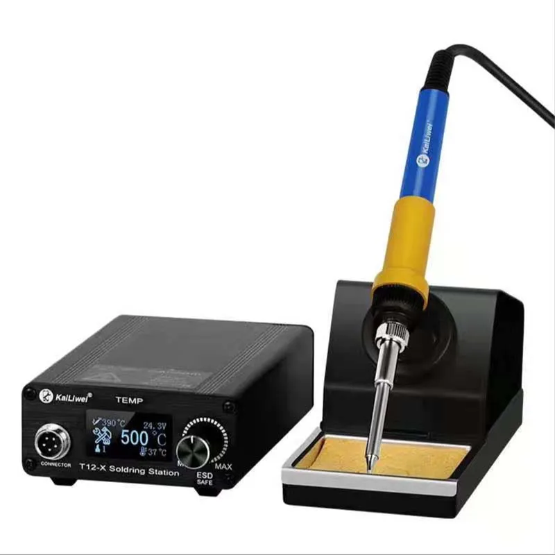 

Newest Kailiwei T12-A T12-X Soldering Iron Soldering Station Rapid Heating LED Visualized Temperature Adjustment Soldering Iron