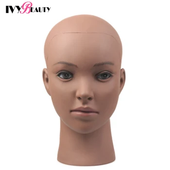 

African Mannequin Head Without Hair Manikin Head Wig Holder For Making Wig Hat Display Cosmetology Dolls Bald Training Head