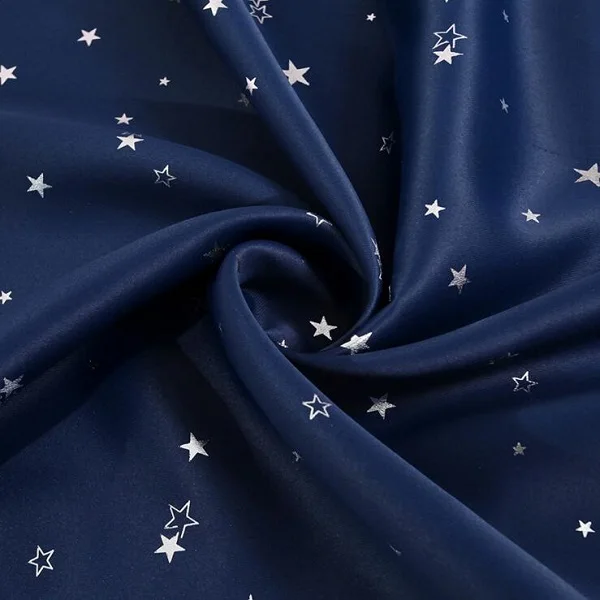Блестящие звезды детская ткань шторы для детей спальня мальчика девочки гостиная синий/розовый ночные шторы на заказ - Цвет: deep blue
