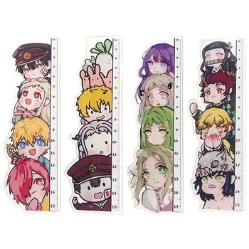 

Anime Demon Slayer Toilet-bound Hanako-kun Acrylic Ruler Measuring Scale Students Cartoon Measure Ruler Gift