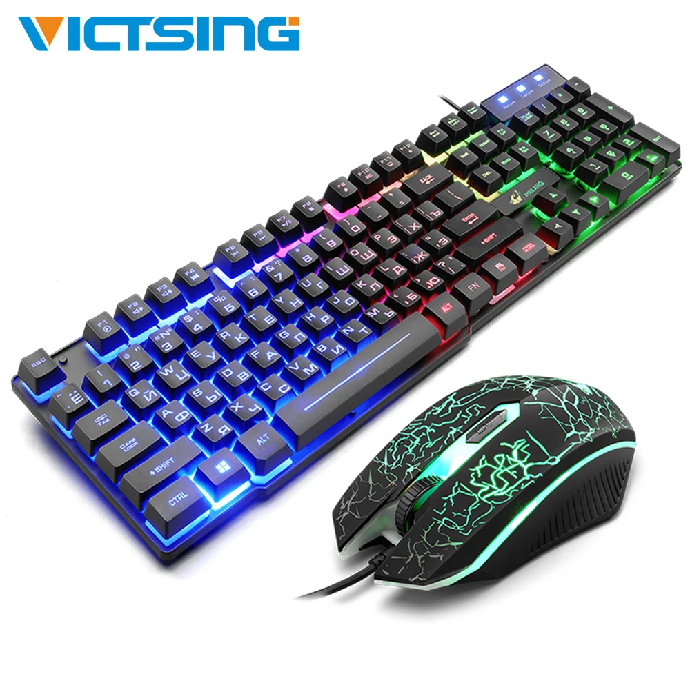 

VicTsing Wired Gaming Mouse And Keyboard Set Mechanical 104 Key Backlight Computer Game USB Ergonomic Keyboards with Mouse Kit