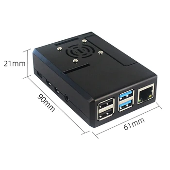 

ABS Case Protective Interfaces Compact Cover Accessories Demo Board for Raspberry Pi 4 ND998