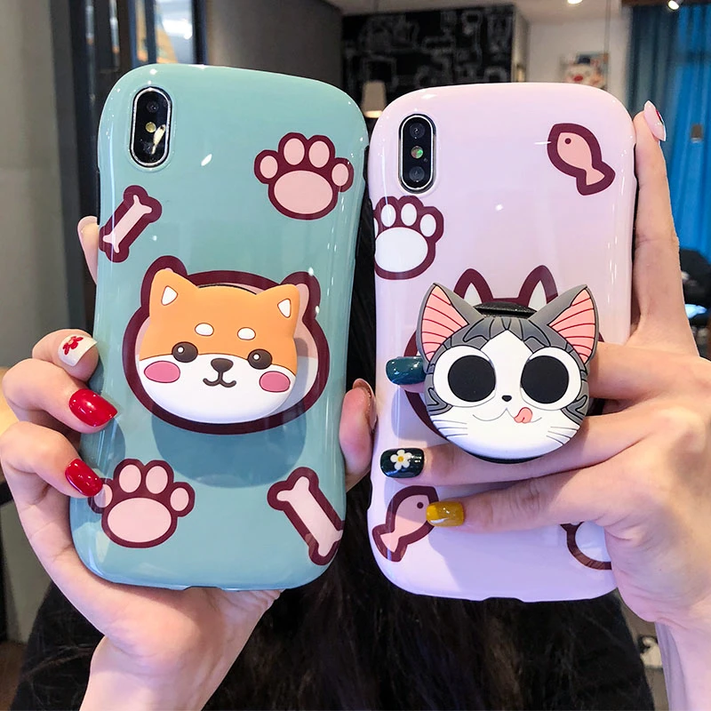 Чехол для iphone XS max Вельш-корги милый чехол с кроликом 11 pro 8plus 8 X XR 6 6s p 7 7P Shell + stander |