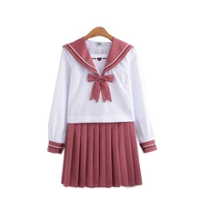 Ортодоксальный японский JK Униформа весна осень с длинными рукавами для девочек опрятный колледж школьник матросский костюм комплект