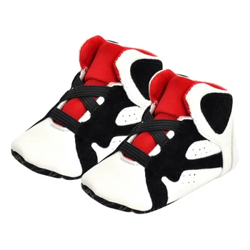 

Baby Prewalker Casual Shoes Autumn Warm Contrast Color Boys Girl Anti-slip Soft Lace-up Sports Shoes Daily Flats Shoes