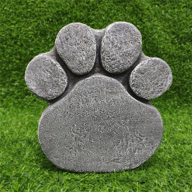 Resin Big dog paw shape memorial stone For Garden Backyard Marker Loss of Pet Gift Paw Print Tombstone JSYS