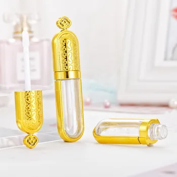 

Wholesale Gold Empty Lip Gloss Tube Lipgloss Bottle Packaging Container 5ML Queen Crown Transparent Clear Lip Gloss Tube Bottles