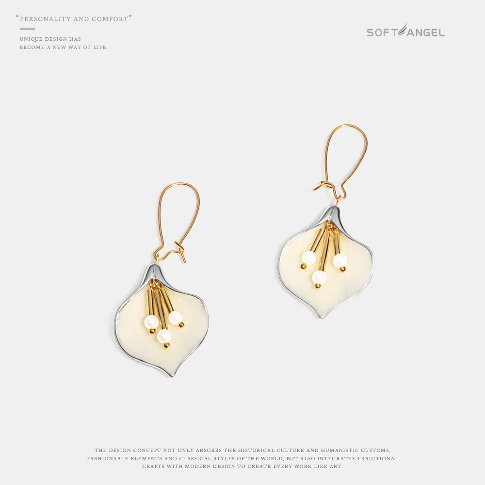 

TE2134 New style flower earrings Korean popular pearl Tassel Earrings