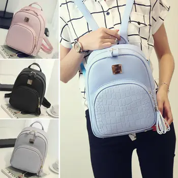 

Women Girls School Bag PU Leather Anti-Theft Backpack Rucksack Travel Shoulder Bags