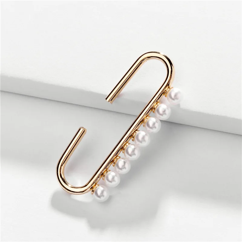 

Clip Earrings Simulated Pearl Beads Gold Geometric Shape Earclip Ladies Ear Cuff Fashion Brand Women Jewelry 2019 Earrings