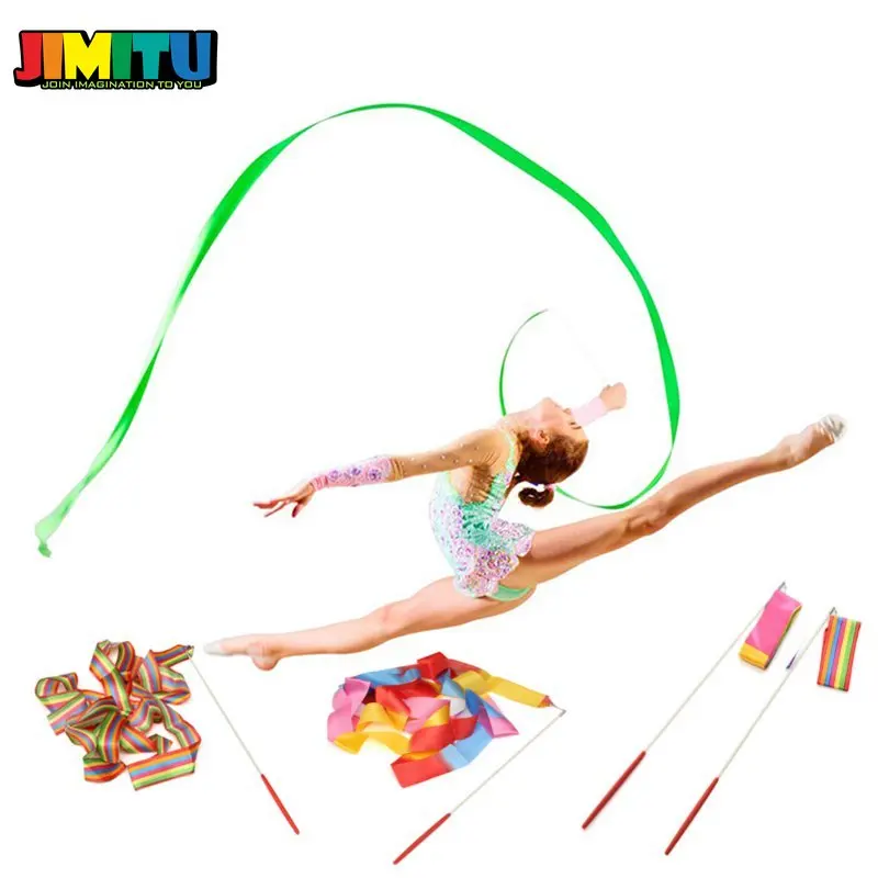 4M Gymnastics Dance Ribbon Gym Rhythmic Art Ballet Streamer Twirling Rod | Игрушки и хобби