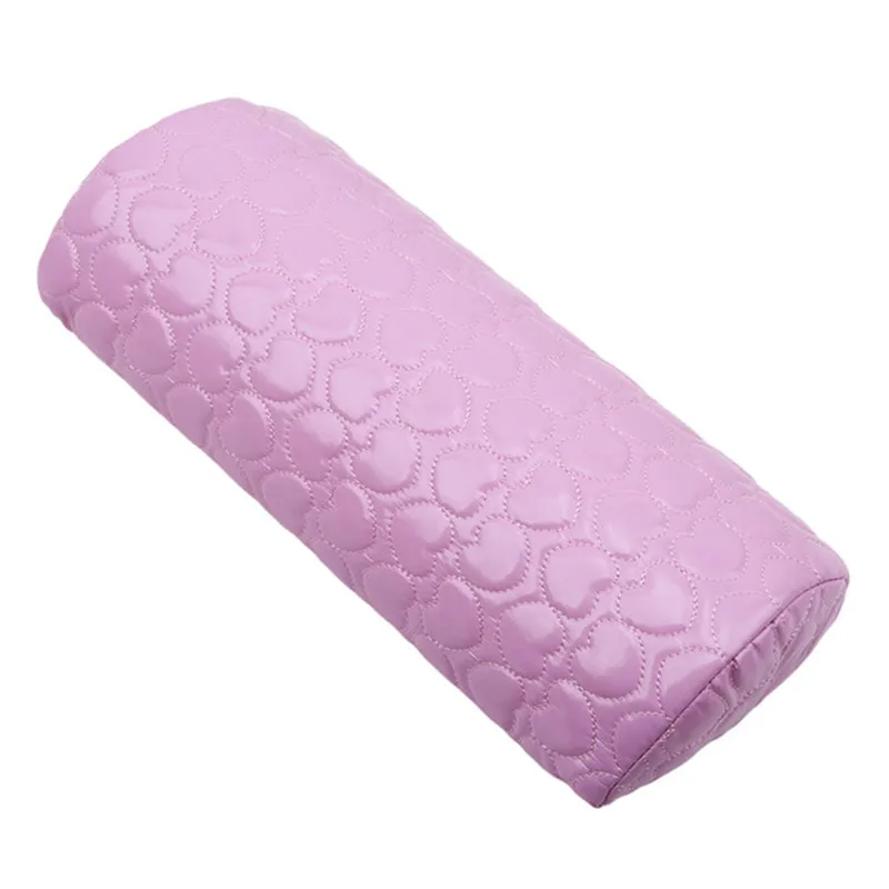 Подушка для ногтей с сердечком из искусственной кожи, губка для рук, профессиональная подушка для рук, мягкий держатель для маникюра, товары для красоты, 1 шт - Цвет: pink