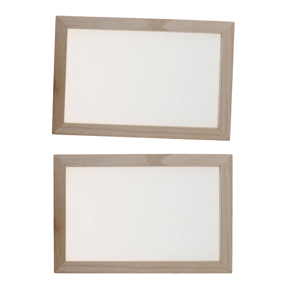 2 PCS 20x30cm Paper Making Screen Frame to Recycle Paper with Dried Flowers Papermaking Mould Tools for DIY Paper Craft