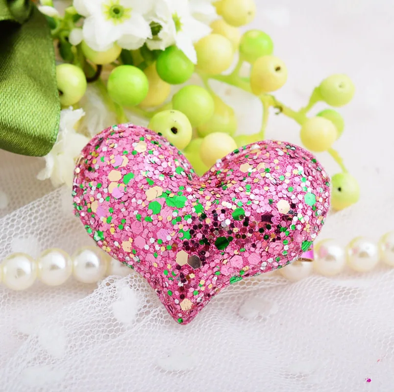 Заколки для волос из ПУ кожи с блестками и сердечками|accessories fashion|fashion accessorieschildren