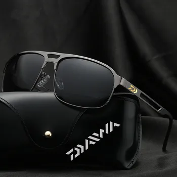 

2020 Daiwa Outdoor Men's Fishing Glasses Biking Glasses Retro Box Fashion Driving Sunglasses Beach Vacation Sunglasses 2352
