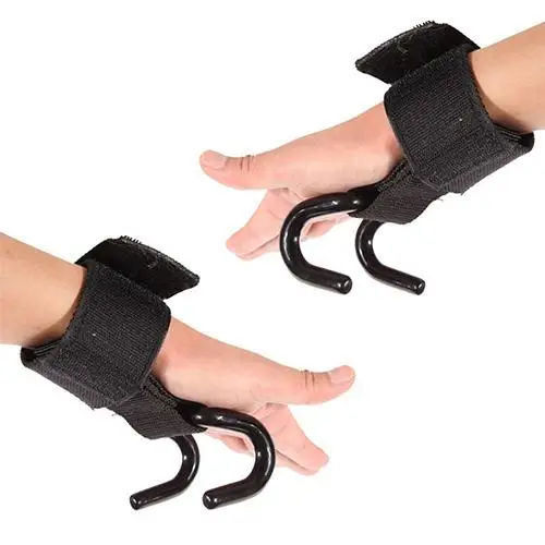 

1Pc Pro Weight Lifting Training Fitness Gym Hook Grip Strap Glove Wrist Support Takes the burdens of heavy weight off your finge