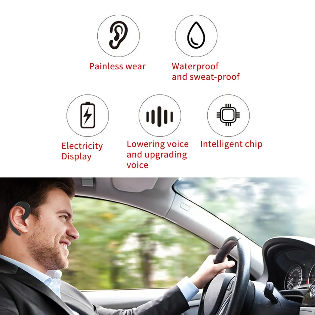Костная проводимость наушники беспроводной Bluetooth 4,1 Спортивная стерео гарнитура для ноутбука планшет для xiaomi для iphone 7 8 X