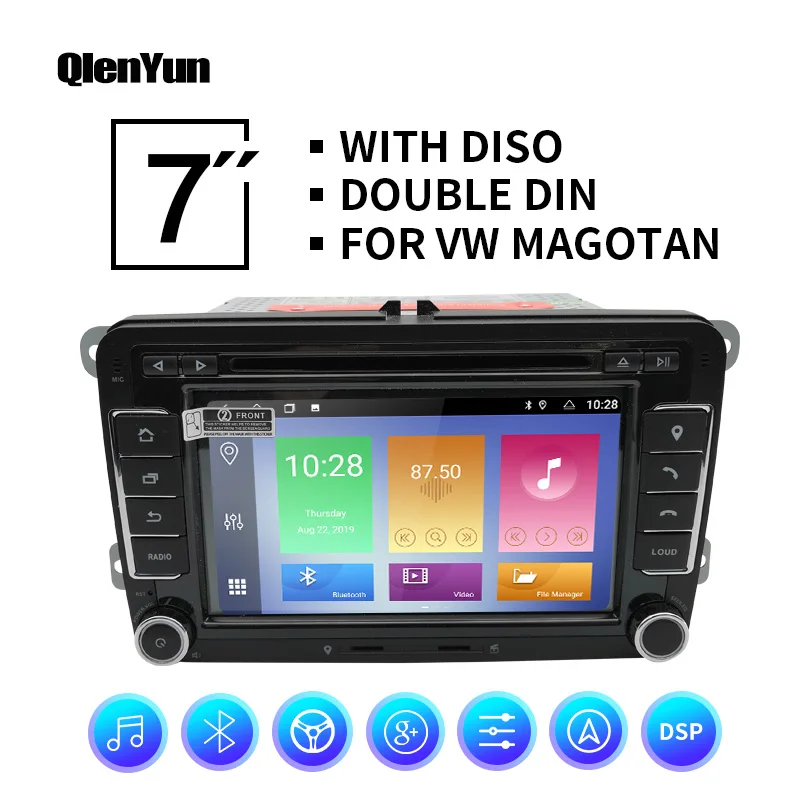 Best Price Car Multimedia Player 7\ 2Din Car Radio Touchscreen GPS For VW/Golf/Tiguan/Skoda/Fabia/Rapid/Seat/Leon Canbus