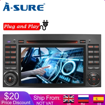 

A-Sure 2 Din Car Radio GPS DVD Navigation For Mercedes Benz A/B Class W203 W209 W169 W245 W906 W163 W639 Vito Sprinter Crafter