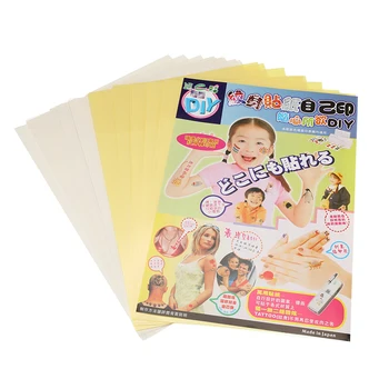 

10Sets/Lot A4 Art Tattoos Paper DIY Waterproof Temporary Tattoo Skin Paper with Inkjet Printing Printers For Tattoo Men Children