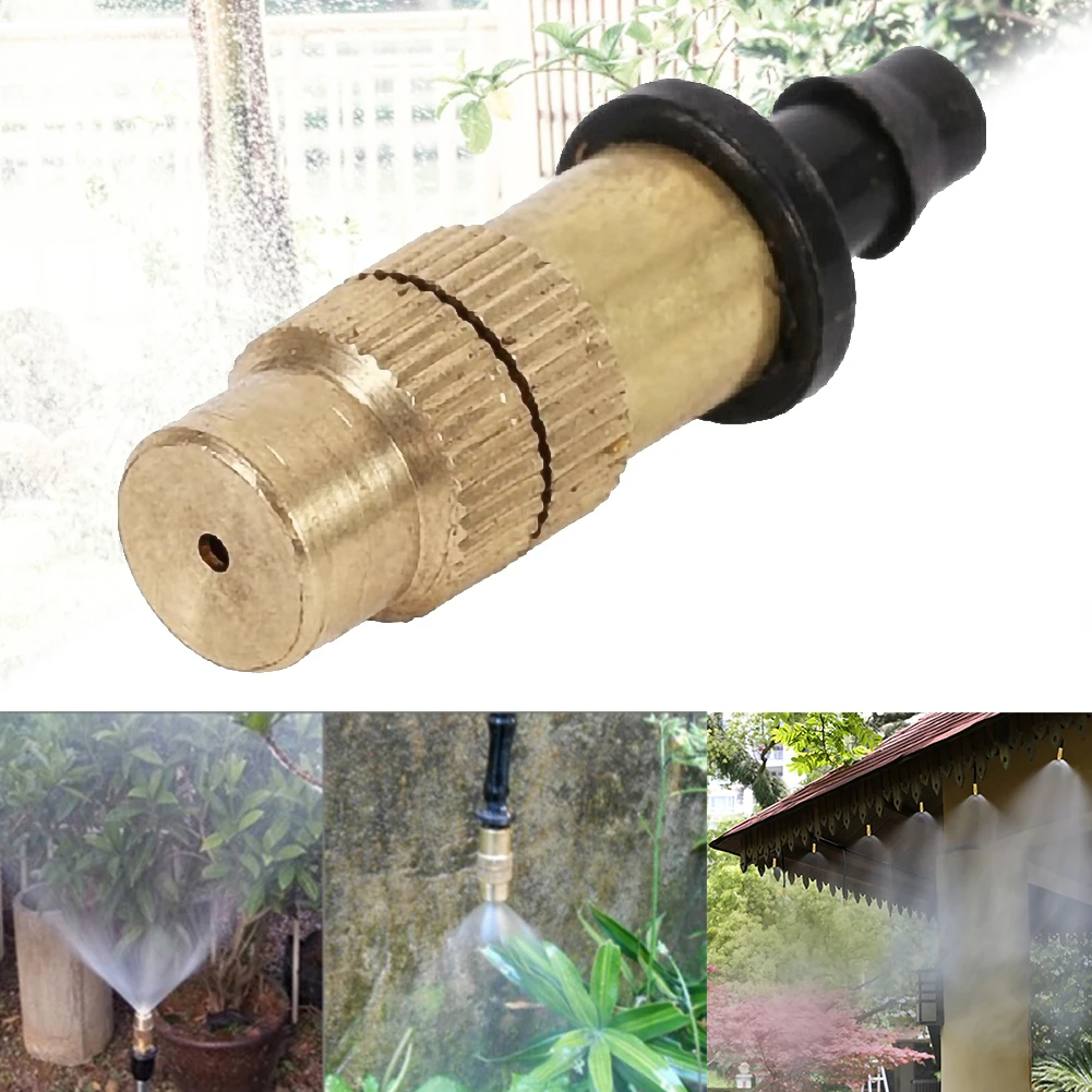Set Copper Misting Nozzle With Barb/thread Connector Garden Watering