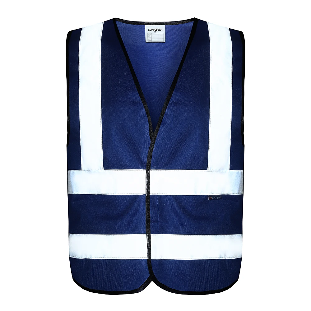 AYKRM High Visibility Viz Vest Reflective Safety 12 Colour Bright Color Traffic Waistcoat Construction Work ANSI Class 2 Standar