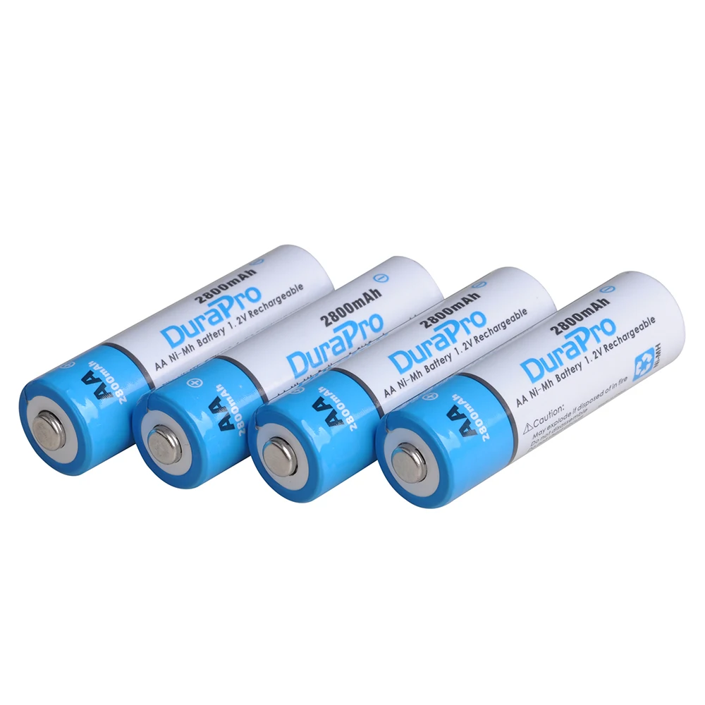 DuraPro 2800MAH AA или 1100mAH AAA Ni-MH аккумуляторы для камеры, калькулятора, mp3-плеера и т. Д