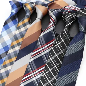 Corbata de tejido Jacquard de 6cm para hombre, corbatas clásicas de poliéster para negocios, boda, fiesta, accesorios formales para el cuello, novedad
