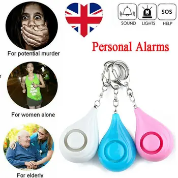 

UK 130DB Safe Sound Personal Protect Alarm Keychain Self defense Anti-rape