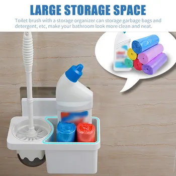 

Toilet Brush Cleaner Soft Bristles Toilet Bowl Brush And Holder ForBathroom And Holder Holder Wall-mounted