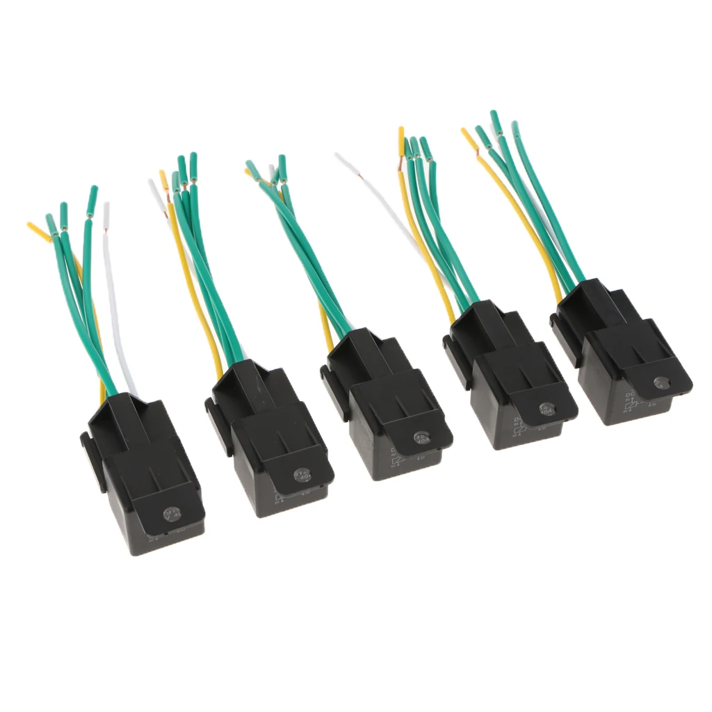 5 шт. 48 В 40A SPDT 5 Pin автомобильный переключатель переключения реле 5 Wrie розетки
