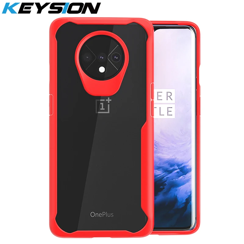 Противоударный чехол KEYSION для Oneplus 7T 7 Pro Прозрачная мягкая силиконовая акриловая