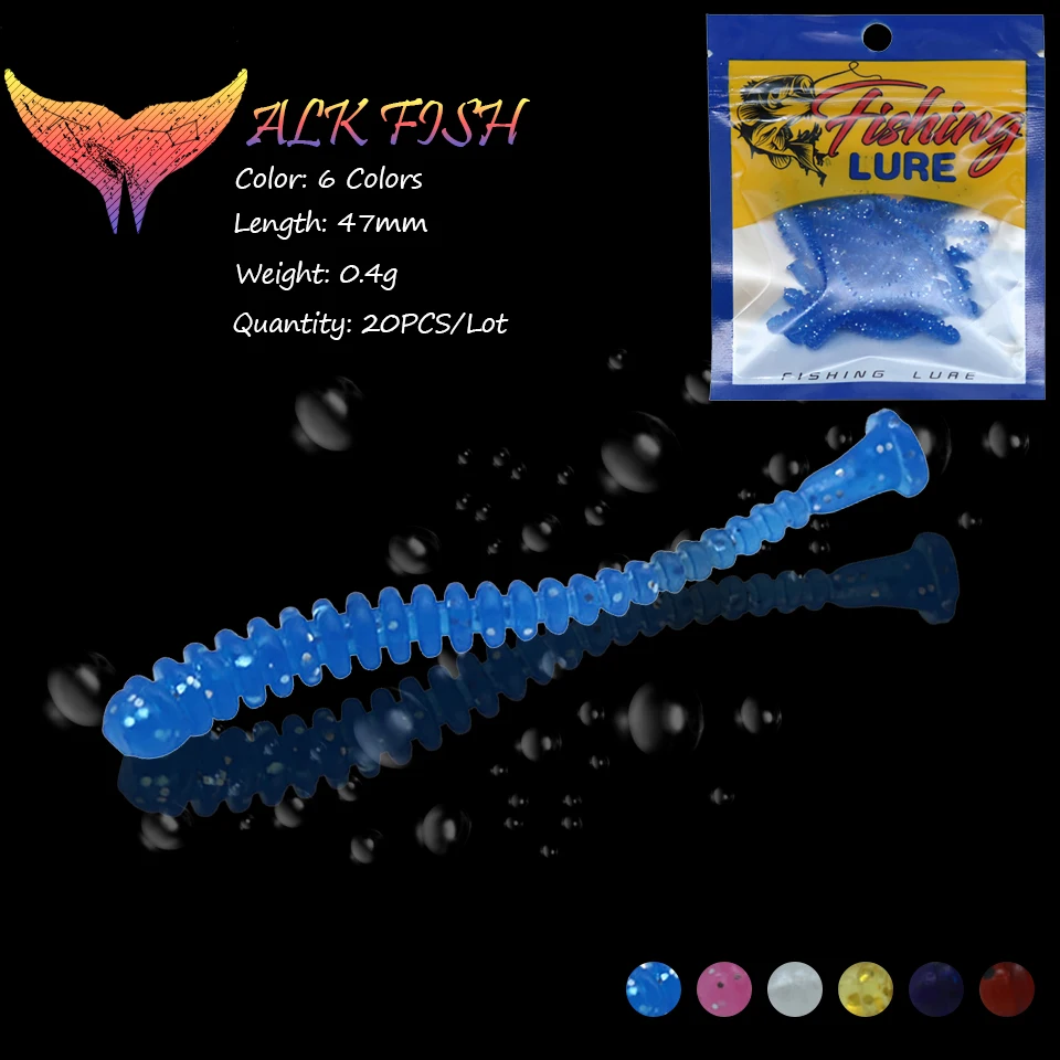 WALK FISH 20PCS/Lot Wobblers Silicone Soft Lure Root Fishing Small