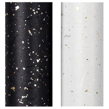 

20pcs Sequins Tissue Paper Wine Clothing Packing Flower Wrapping Paper - 10pcs White & 10pcs Black