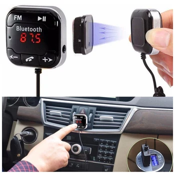 

Car Wireless Bluetooth FM Transmitter Kit MP3 Player Remote Handsfree Black