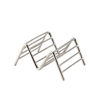 

Taco Holder Tray Party Modern Home Kitchen Kids Stand Stable Anti Rust Mexican Food Stainless Steel Simple Rack Shell