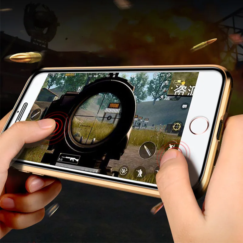 Магнитный металлический Полный Чехол чехол для iPhone 6S X XR XS Max двухсторонняя, для стекла защитные чехлы для iPhone 6 6s 7 8 Plus чехол для телефона