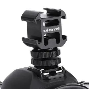 

Ulanzi Hot Shoe On-Camera Mount Adapter Extend Port Support Microphone Camera Monitor LED Video Light Ballhead Triple Hot Shoe