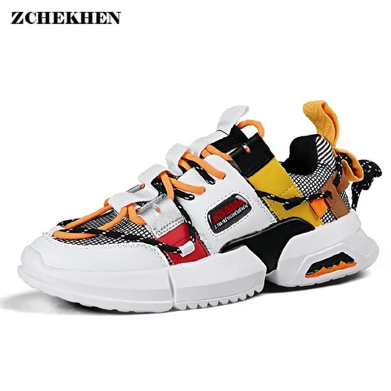 

Spring Harajuku Autumn Fashion Vintage Dad Sneakers Men Cross-tied Mesh Casual Shoe Kanye West Tenis Masculino Adulto Sneakers