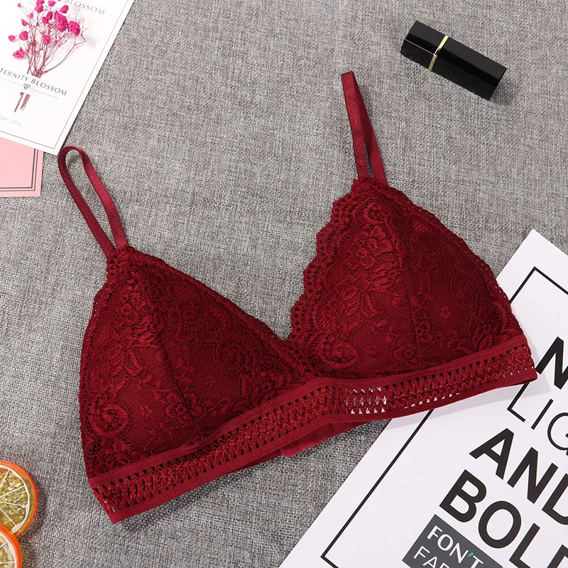 1/2 шт. Для женщин Bralette французский Стиль кружевной бюстгальтер для девочек с