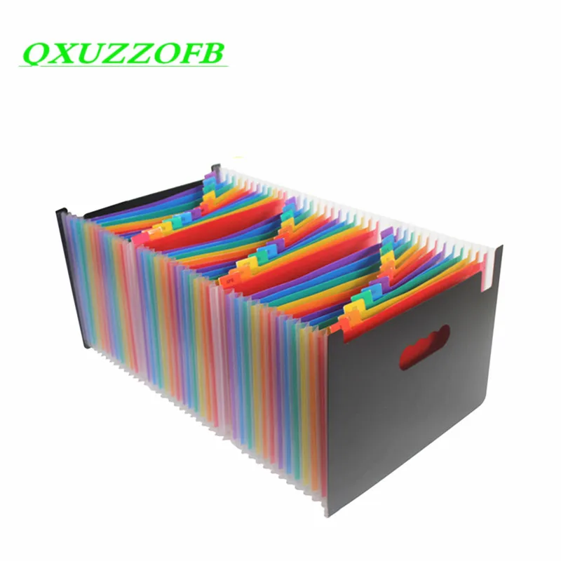 Bolsa organizadora de documentos A4 de 48 capas, organizador de libros de pie con bolsillos, carpeta de archivo expansible, resistente al agua, para negocios, oficina y papelería