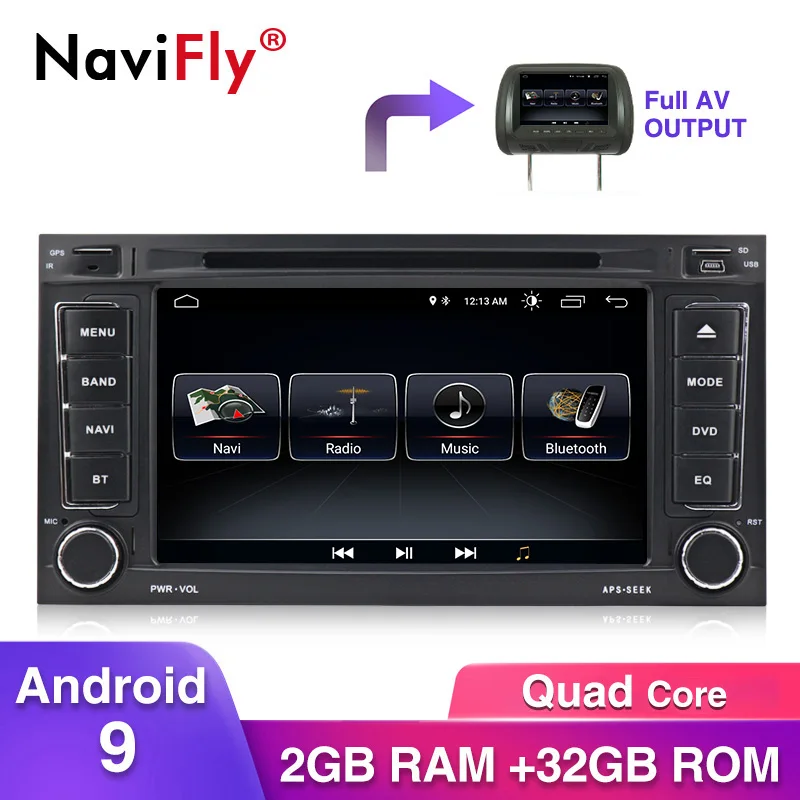 2din 7 ''DSP Android9 четырехъядерный Автомобильный мультимедийный dvd-плеер gps навигатор для VW Touareg Multivan T5(2002-2010) Автомагнитола BT ipod