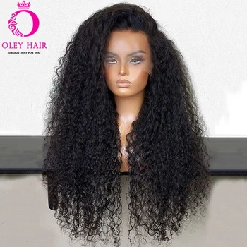 

OLEY Hair Heat Resistant Long Blonde Synthetic Lace Front Wig High Density Curly Black Wig Glueless Cosplay Wigs For Black Women