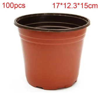

100pcs Outdoor Nursery Patio Gardening Home Widely Use Container Flowerpot Dual Color Large Capacity Planting Ventilation