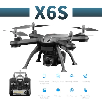 

X6S profissional camera drone 480p/1080p HD WiFi FPV Brush motor propeller Long Battery air RC dron Quadcopter