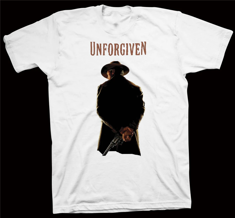 Unforgiven T-Shirt Clint Eastwood Gene Hackman Morgan Freeman Hollywood Film Tee Shirt loose Plus Size | Мужская одежда
