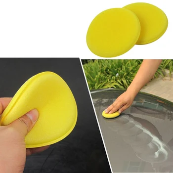 

Car Washing Sponge Tool Edge Pressing Car Cleaning Polish Wax Foam Sponge Applicator Pads Yellow Clean Washing Tool