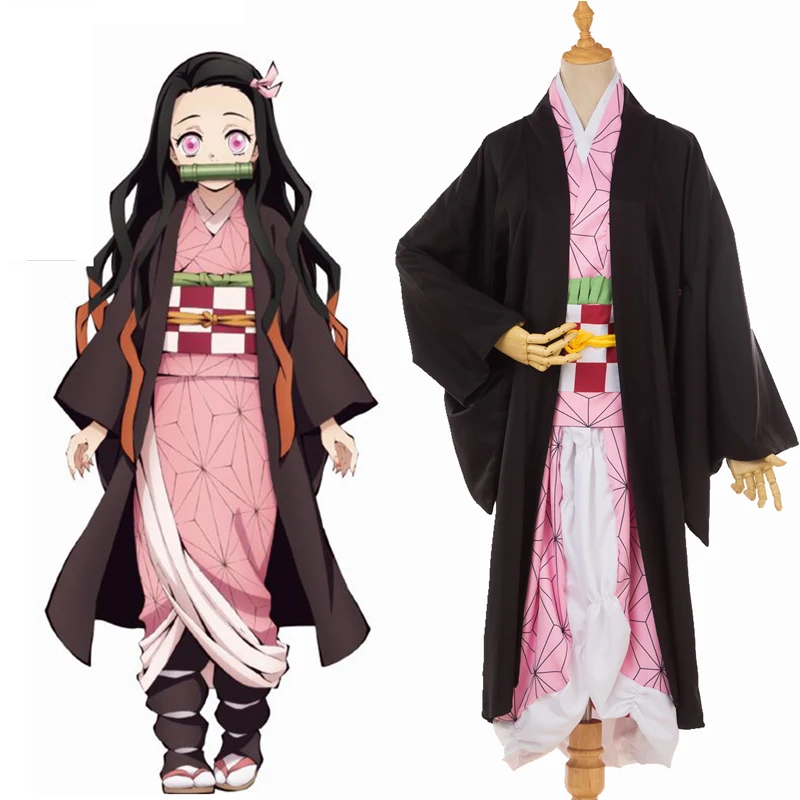 Для взрослых детей аниме демон убийца Kimetsu no Yaiba Kamado Nezuko Agatsuma Zenitsu косплей кимоно