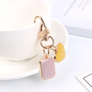

Cute Dripping Oil Round Heart Keychain Earphone Cover Protective Fashion Keyring Women Bag Car Holder Jewelry Gift Small Trinket
