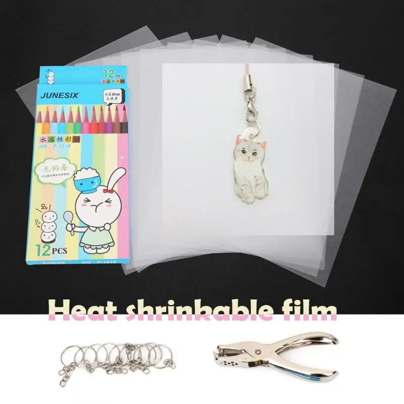 

1 Set Shrinks Film Plastic Sheet Shrink DIY Art UV Cure Resin Creative Decorating Unprintable Films A4 DIY Materials